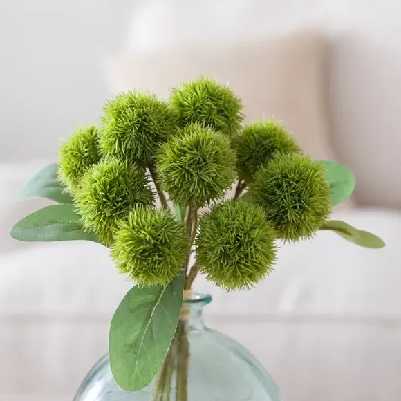 Artificial Dianthus Bundle - Green, Plastic