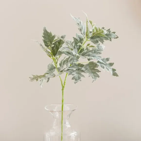 Artificial Dusty Miller Stem - Green