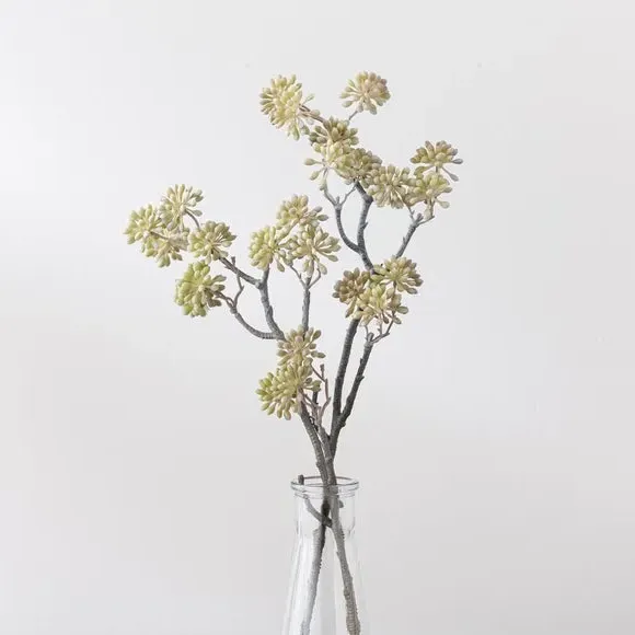 Artificial Elderberry Arrangement - Natural, Glass