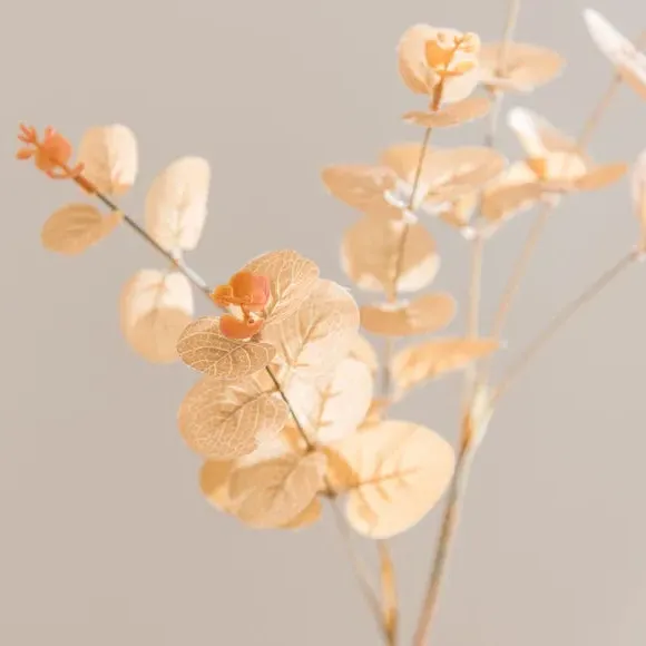 Artificial Eucalyptus Stem - Caramel, Plastic