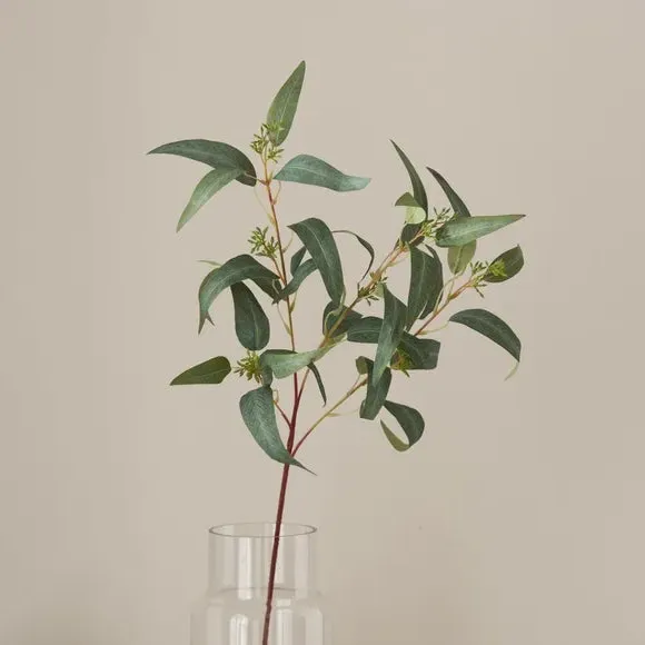 Artificial Eucalyptus Stem - Green, Plastic