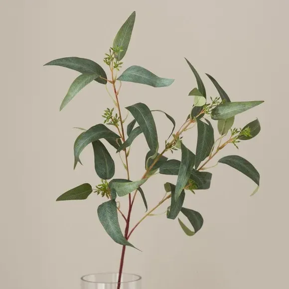 Artificial Eucalyptus Stem - Green, Plastic