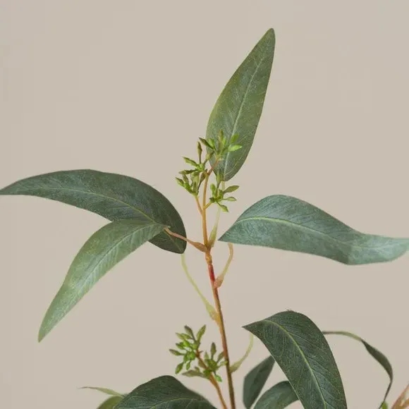 Artificial Eucalyptus Stem - Green, Plastic