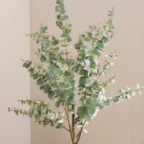 Artificial Eucalyptus Tree - Green, Orange Pot