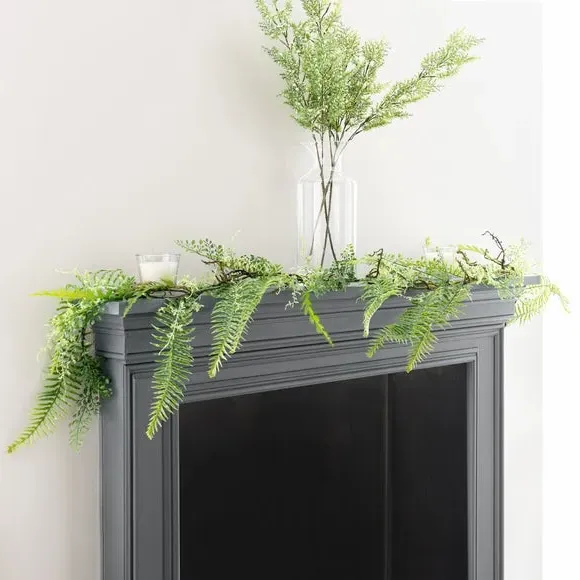 Artificial Fern Garland - Green image