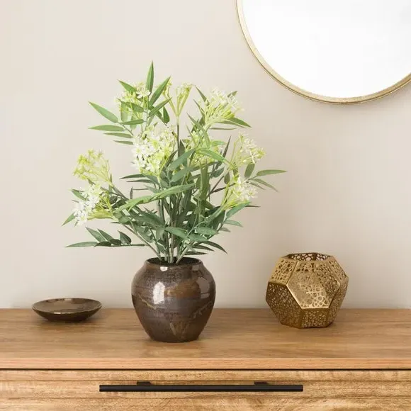 Artificial Floral Arrangement - Brown, Ceramic image