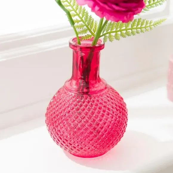 Artificial Floral Arrangement - Pink, Glass