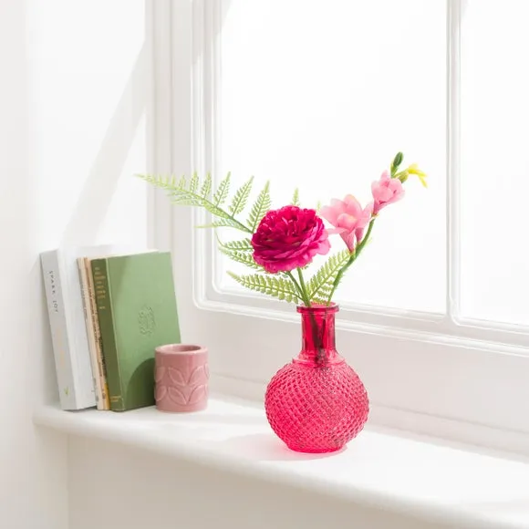 Artificial Floral Arrangement - Pink, Glass image