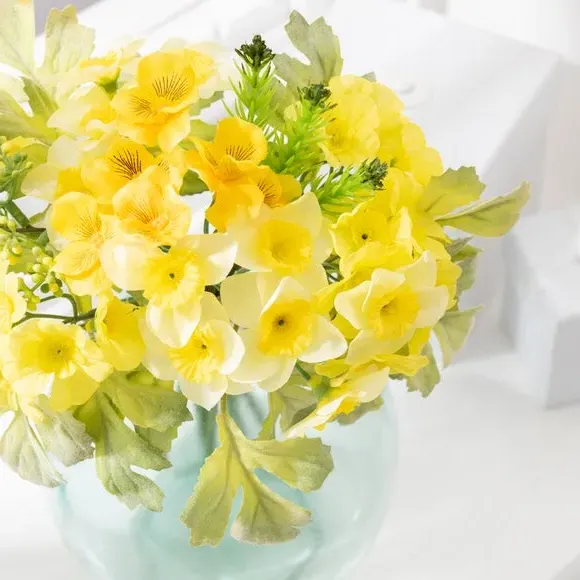 Artificial Flower Stems - Yellow, Mixed Blooms