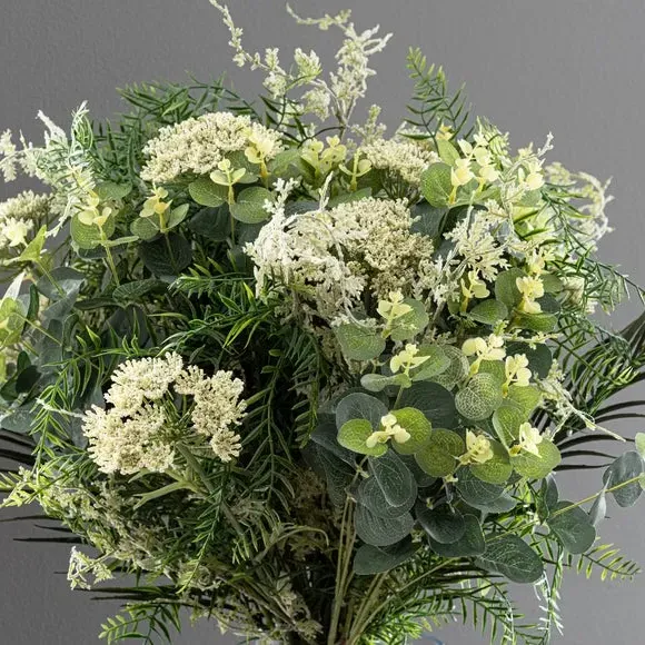 Artificial Foliage Bouquet - Green, Mixed Leaves