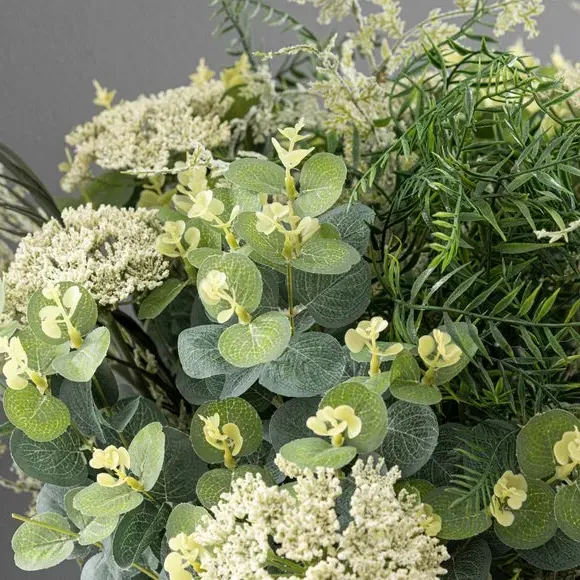 Artificial Foliage Bouquet - Green, Mixed Leaves