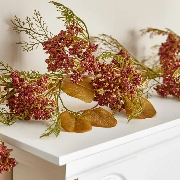 Artificial Foliage Garland - Burgundy