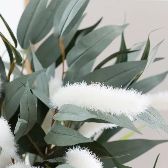 Artificial Foxtail Bouquet - Green, Mixed Foliage