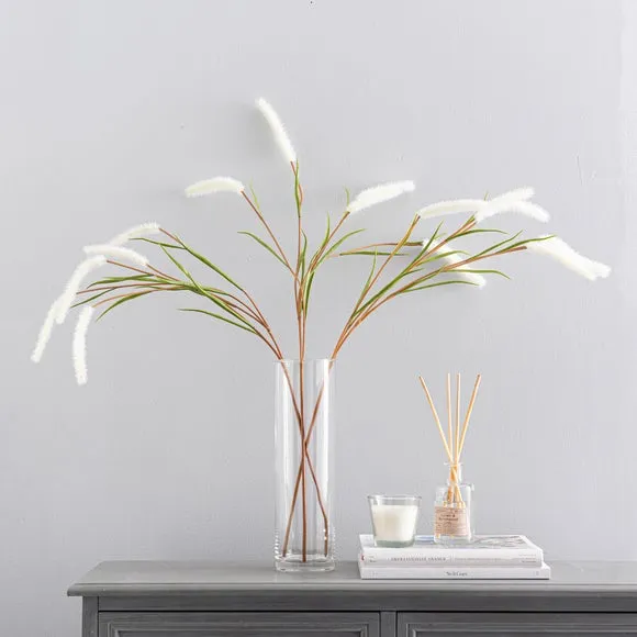 Artificial Foxtail Grass Spray - Cream image