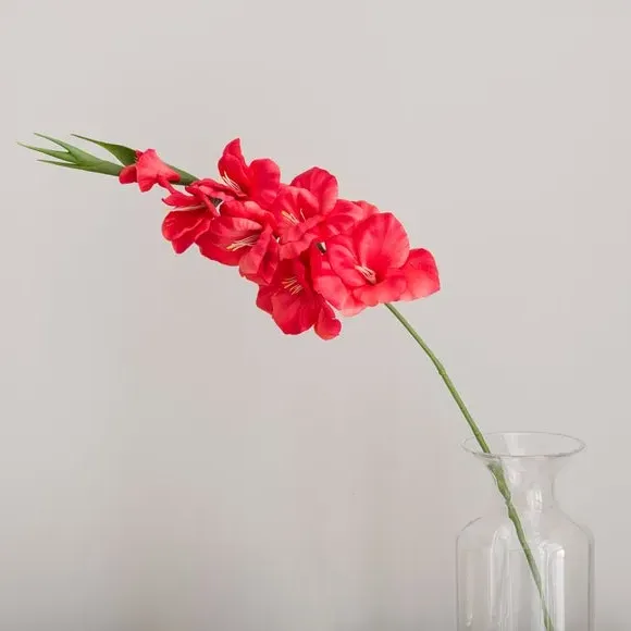 Artificial Gladioli Stem - Coral