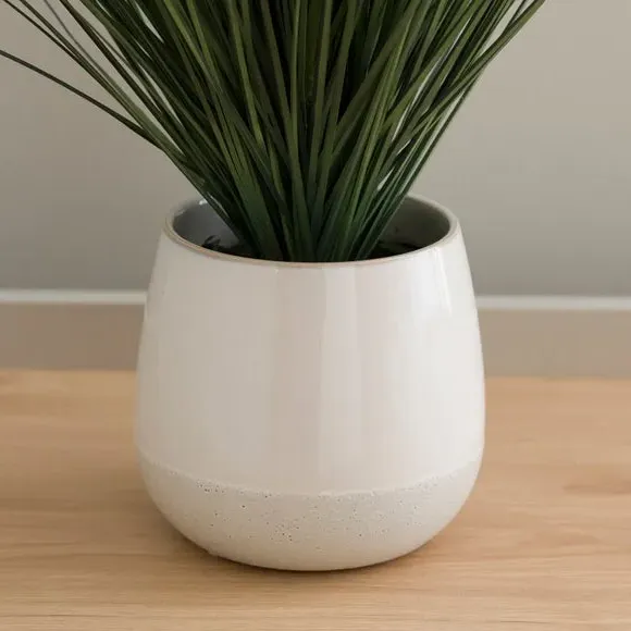 Artificial Grass Plant - Green, Ceramic Pot