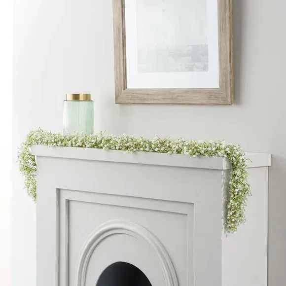 Artificial Gypsophila Garland - White