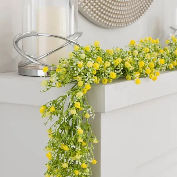 Artificial Gypsophila Garland - Yellow