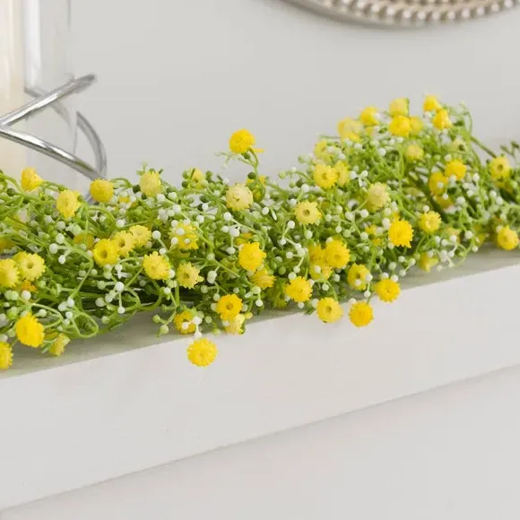 Artificial Gypsophila Garland - Yellow