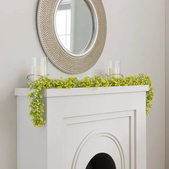 Artificial Gypsophila Garland - Yellow
