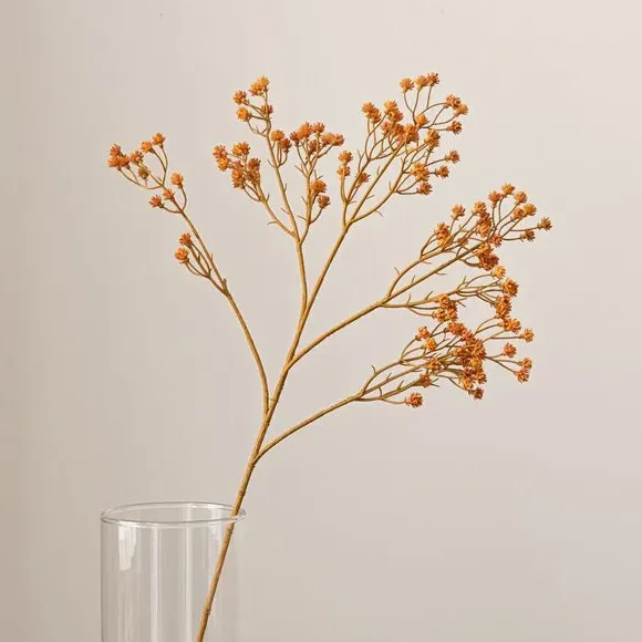 Artificial Gypsophila Stem - Orange