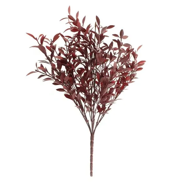 Artificial Huckleberry Stem - Burgundy
