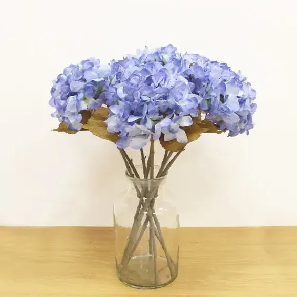 Artificial Hydrangea Stem - Blue