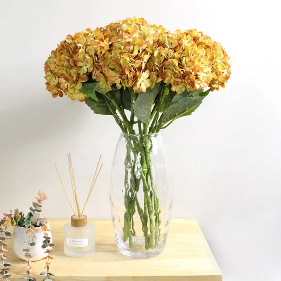 Artificial Hydrangea Stem - Brown