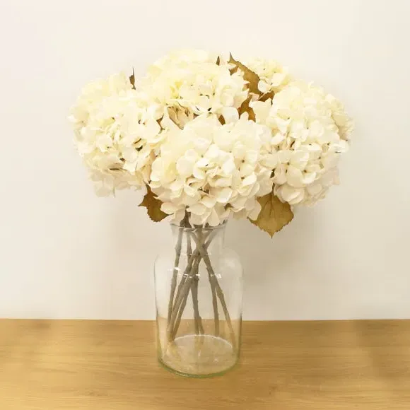 Artificial Hydrangea Stem - Cream