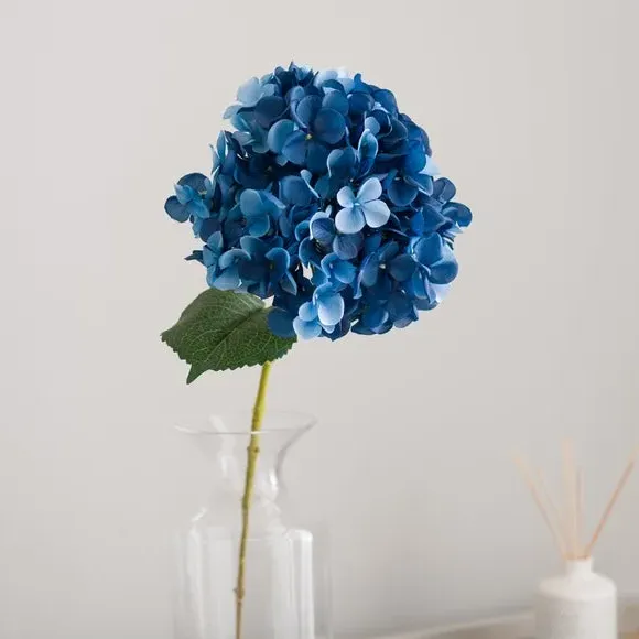 Artificial Hydrangea Stem - Navy