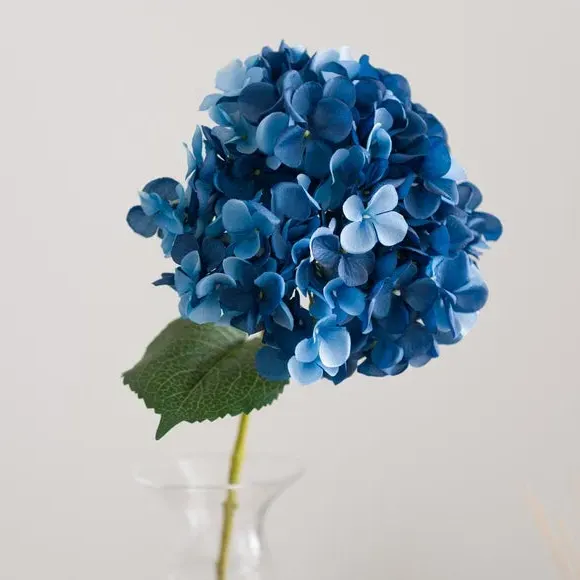 Artificial Hydrangea Stem - Navy
