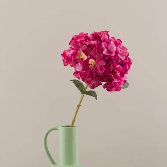 Artificial Hydrangea Stem - Pink, Plastic