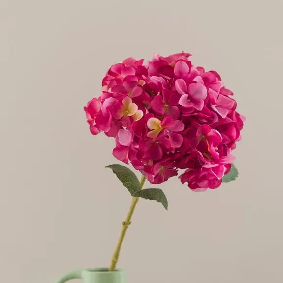 Artificial Hydrangea Stem - Pink, Plastic