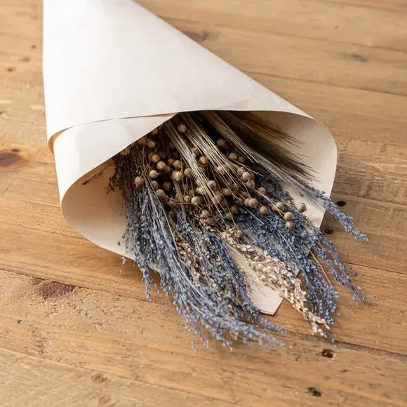 Artificial Lavender Bouquet - Blue, Dried Stems