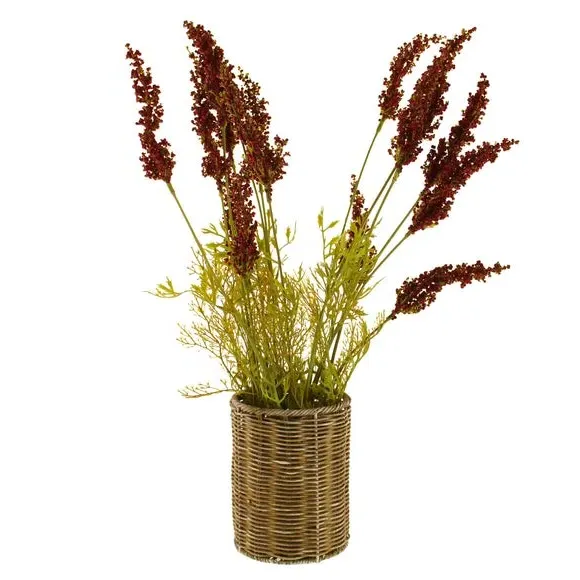 Artificial Lavender Plant - Purple, Rattan
