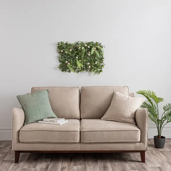 Artificial Lily Wall Panel - Green, Mixed Foliage