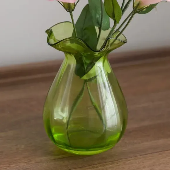 Artificial Lisianthus Arrangement - Pink, Glass
