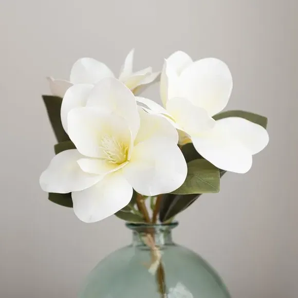 Artificial Magnolia Bouquet - White