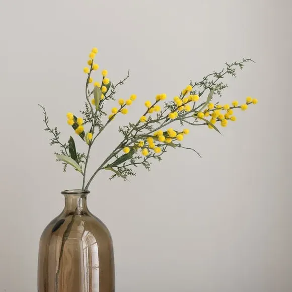 Artificial Mimosa Stem - Yellow