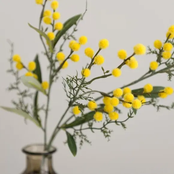 Artificial Mimosa Stem - Yellow