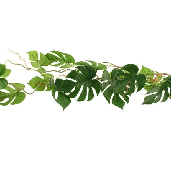 Artificial Monstera Garland - Green, Fabric