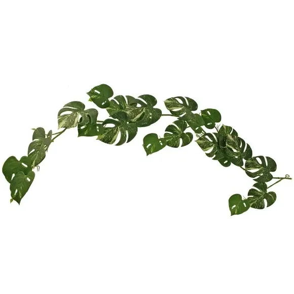 Artificial Monstera Garland - Green, Faux Foliage