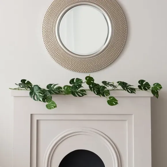 Artificial Monstera Garland - Green, Faux Foliage image