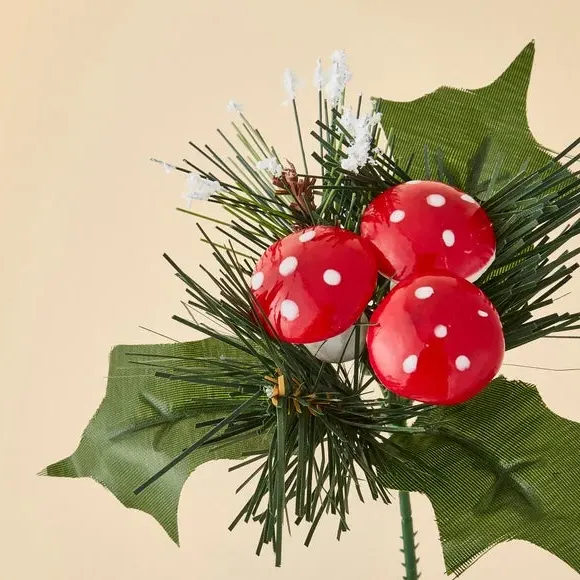 Artificial Mushroom Pick - Red