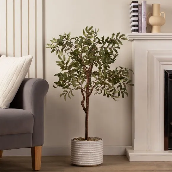 Artificial Olive Tree - Green, Ceramic Pot image
