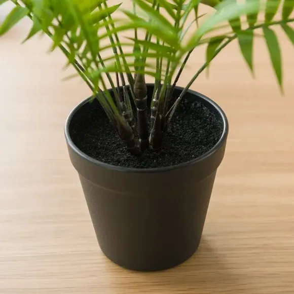 Artificial Palm Plant with Pot - Green, Plastic