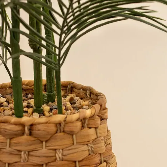 Artificial Palm Tree in Basket - Green