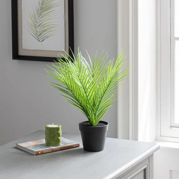 Artificial Parlour Plant - Green, Black Pot image