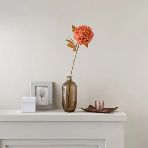 Artificial Peony Stem - Pink, Faux Dried image