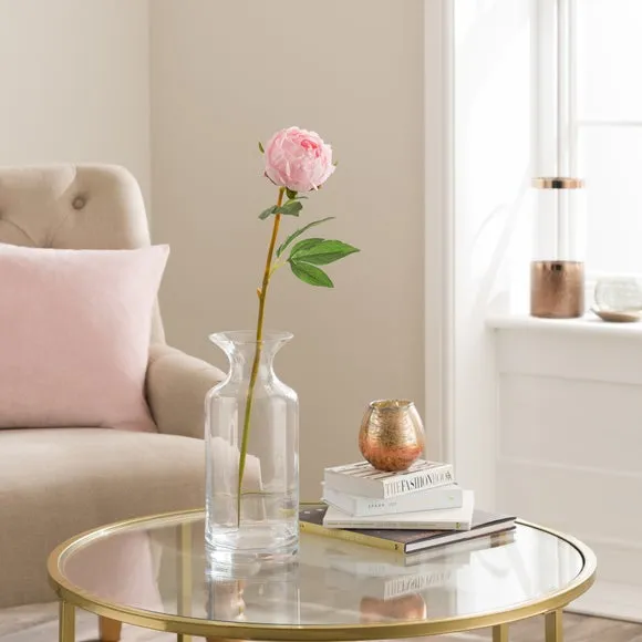 Artificial Peony Stem - Pink, Plastic image